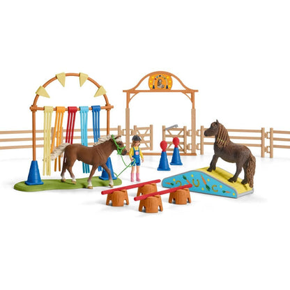 Schleich Pony Agility Training-42481-Animal Kingdoms Toy Store