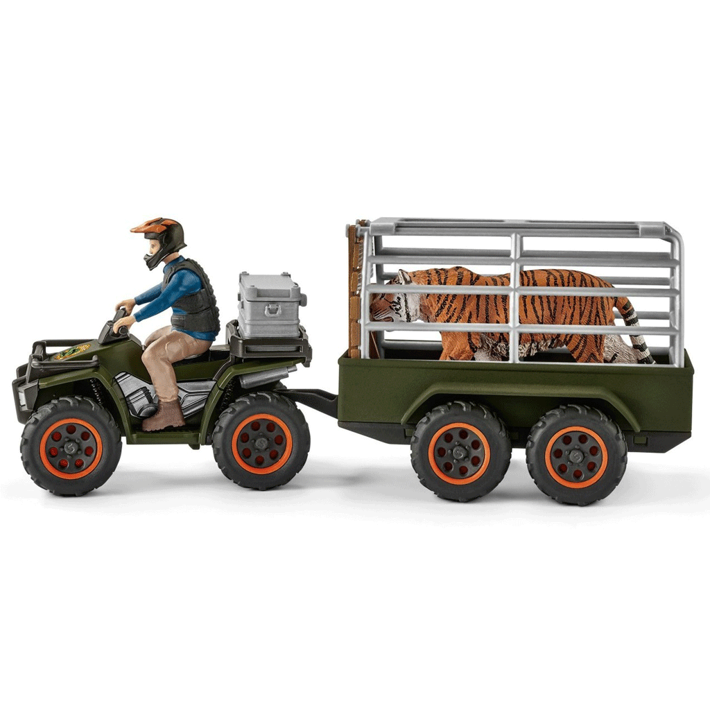 Schleich Quad Bike with Trailer & Ranger - AnimalKingdoms.co.nz