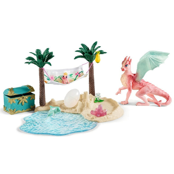Schleich Treasure Island with Dragon Mama and Baby-42436-Animal Kingdoms Toy Store