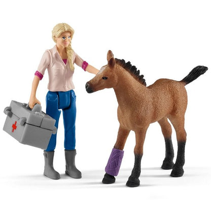 Schleich Vet visiting mare and foal-42486-Animal Kingdoms Toy Store