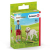 Schleich Walking with Labrador Retriever-42478-Animal Kingdoms Toy Store