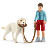 Schleich Walking with Labrador Retriever-42478-Animal Kingdoms Toy Store